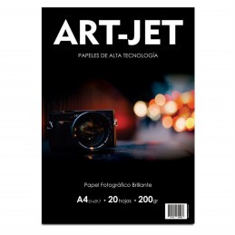 Papel Fotográfico A4 200 gr. Brillante x 20 hojas - Art Jet