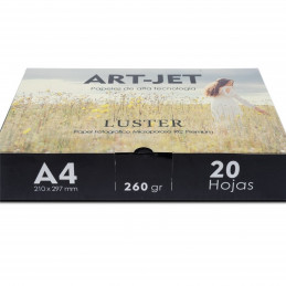Papel Fotográfico Profesional A4 260 gr. Fine Luster x 20 hojas - Art-Jet