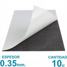 Plancha imán Autoadhesivo  A4 (21x29.7cm) x10 uni. - Grosor 0.35mm - Premium