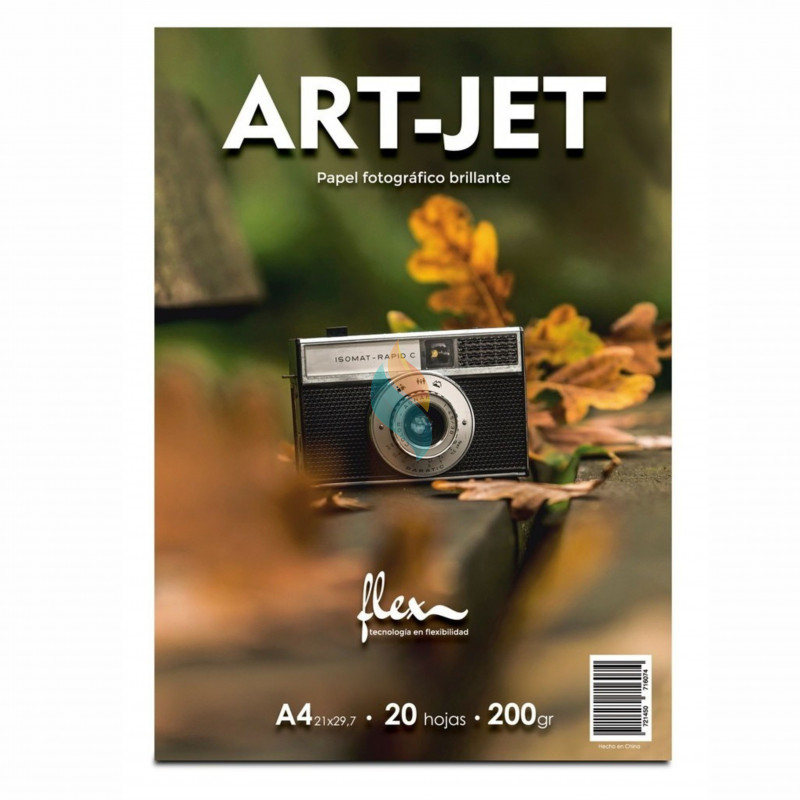 Papel Fotográfico A4 200 gr. FLEX Brillante x 20 hojas - Art Jet
