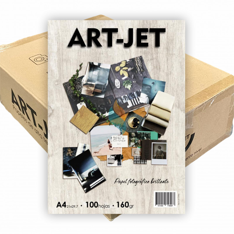 Papel Fotográfico A4 160 gr. Brillante x 2000 hojas - Art Jet