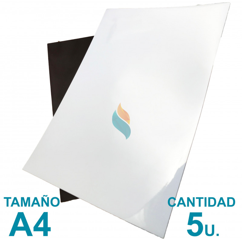 Iman Sublimable Blanco Brillante Plancha A4 x5u.