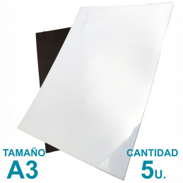 Iman Sublimable Blanco Brillante Plancha A3 x5u.