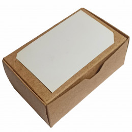 Caja Para Tarjetas Personales Cartulina Kraft 10x6x4 cm. x1u