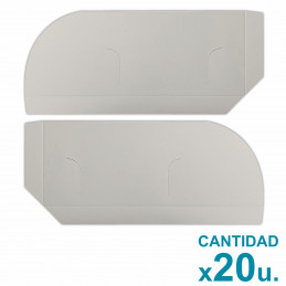 Solapas Para Carpetas Blancas Reversibles Troqueladas x20u.