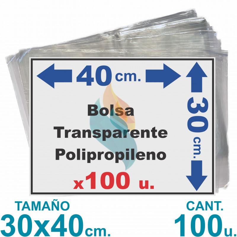 Bolsas de polipropileno Bolsas Polipropileno 30 x 40 cm