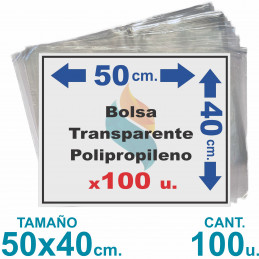 Bolsas Polipropileno 40x50cm. x100 u. Transparentes