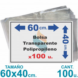 Bolsas Polipropileno 40x60cm. x100 u. Transparentes