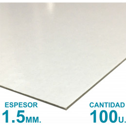 Carton Sublimable Blanco Brillante Plancha 1.5mm A4 x100u. PRECIO MAYORISTA