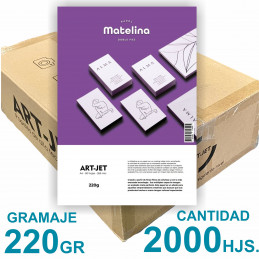 Papel Fotográfico A4 220 gr. Mate Doble Faz x 2000 hojas - Art Jet PRECIO MAYORISTA