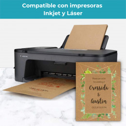 Papel Kraft Misionero Autoadhesivo A4 x20 hjs. Madera Marrón 80 gr. GLOBAL
