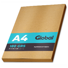 Papel Kraft Misionero Autoadhesivo A4 x20 hjs. Madera Marrón 80 gr. GLOBAL