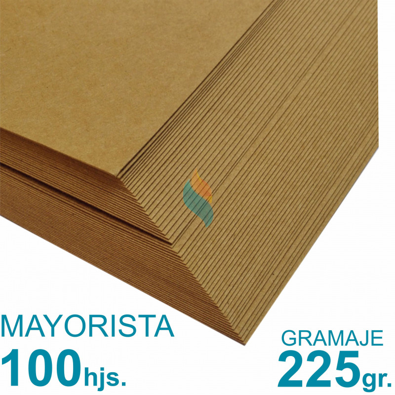 Papel Kraft Misionero 120 x 85cm. 225 gr. Madera Marrón Precio Mayorista