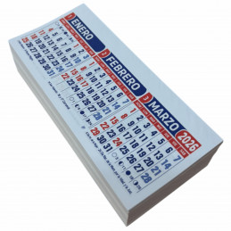 Almanaque 2026 Calendario Mignon Tri Mensual 19x8 cm. Con Troquelado x1000u.