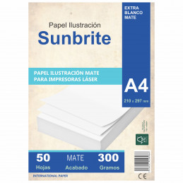 Papel Ilustración Mate A4 300 gr. 50 hojas