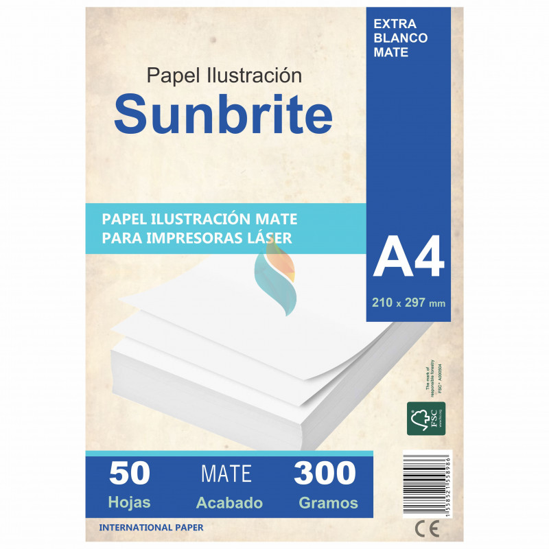 Papel Ilustración Mate A4 300 gr. 50 hojas
