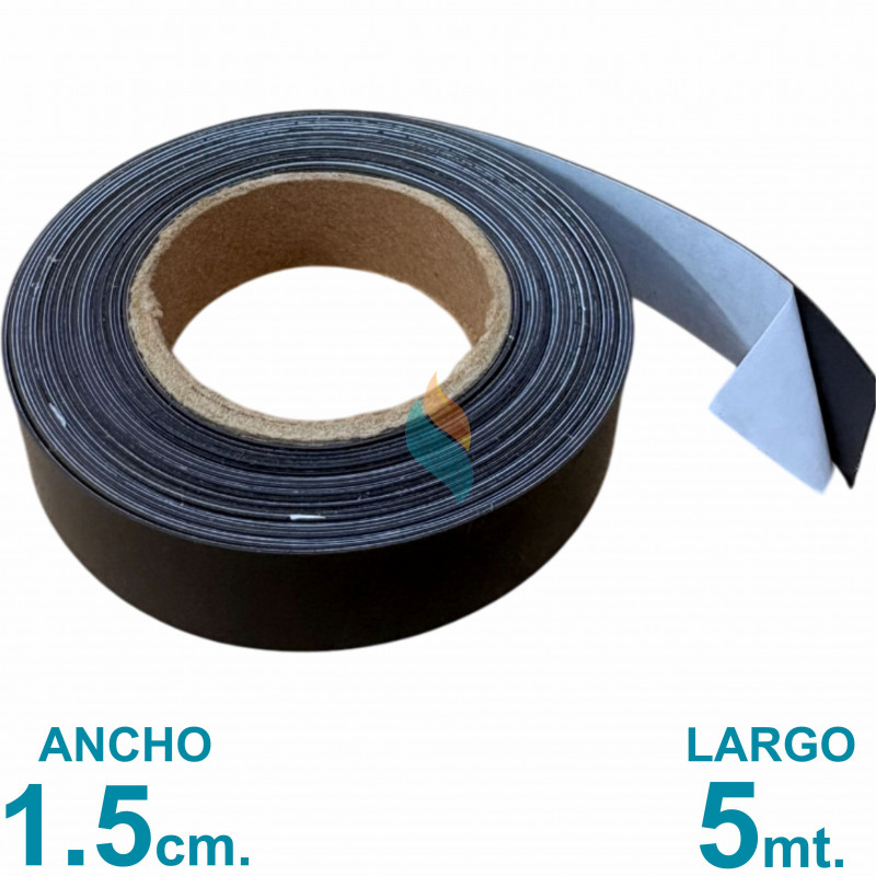 Tira imán Autoadhesivo 5 mt. x 1.5 cm. - Grosor 0.3mm