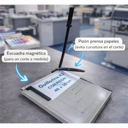 Guillotina Cizalla A3 metalica manual c/pison 46x38