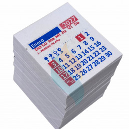 Almanaque 2027 Calendario Mignon Mensual 5.5x5 cm. Con Troquelado x500u.