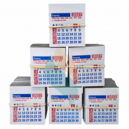 Almanaque 2027 Calendario Mignon Mensual 5.5x5 cm. Con Troquelado x500u.