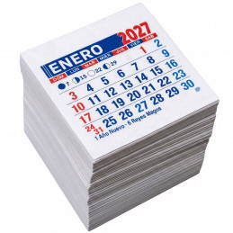 Almanaque 2027 Calendario Mignon Mensual 5x5 cm. Sin Troquelado x100u.