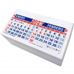 Almanaque 2027 Calendario Mignon Bi Mensual 14x8 cm. Con Troquelado x200u.