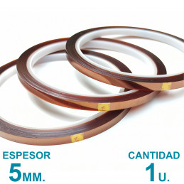 Cinta Adhesiva Térmica para Sublimación 5 mm. x 30 mts. - Kapton