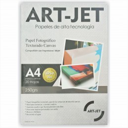 Papel Fotográfico Canvas A4 250 gr. Texturado x 20 hojas - Art Jet