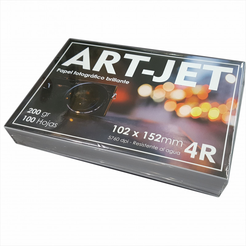 Papel Fotográfico 10x15cm 200 gr. Brillante x 100 hojas - Art Jet