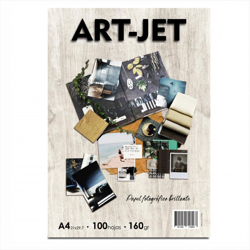 Papel Fotográfico A4 160 gr. Brillante x 100 hojas - Art Jet