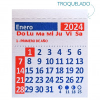 Calendarios Mingón Mensual Con Troquelado - Grafica Limite
