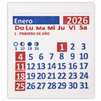 Calendarios Mingón Mensual Con Troquelado - Grafica Limite