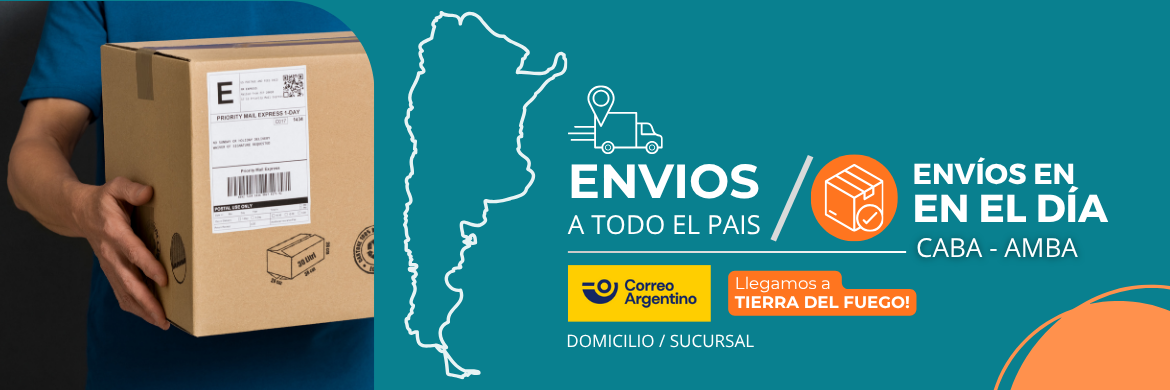 Envío por correo Argentino a todo el pais
